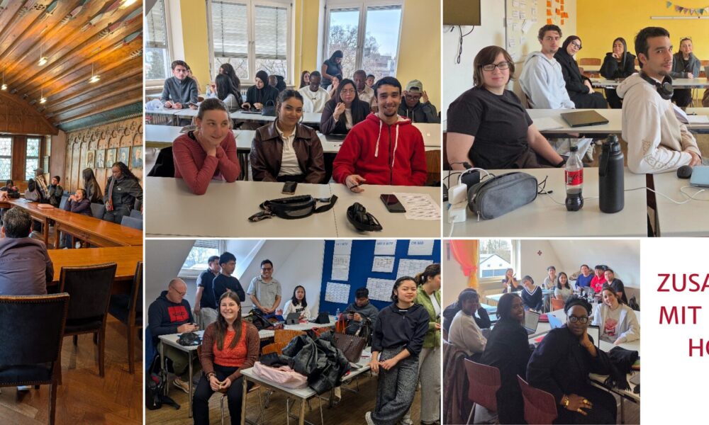 SchülerInnen des Fachbereichs Pflege und die GastschülerInnen aus Brüssel