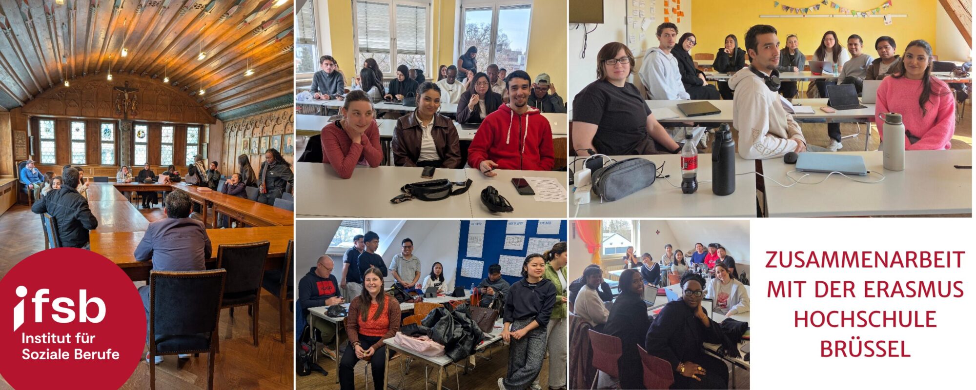 SchülerInnen des Fachbereichs Pflege und die GastschülerInnen aus Brüssel